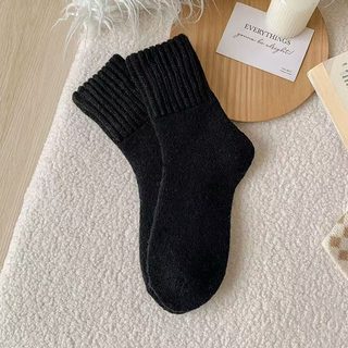 두꺼운 고라구 일본계 두꺼운 양말 여자 겨울철 두꺼운 가모 튜브 수면양말