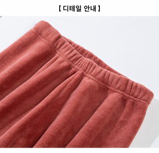 2025형 선녀 난방 세트 산호모 가정복 기모 두꺼운 잠옷 헐렁헐렁 외장 가능