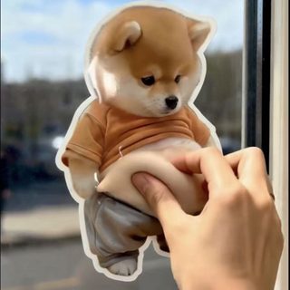 강아지 큰 뱃가죽 주물럭 귀여운 창의 스트레스 해소 장난감 뚱뚱한 장작개