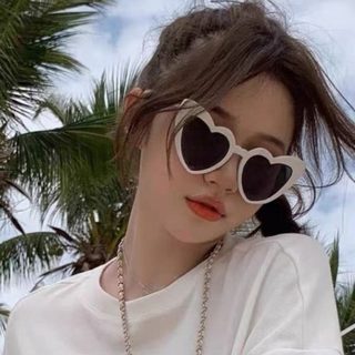 새로운 복숭아 선글라스 구미 크로스보더 파티 하트 안경 패션 백합 개성
