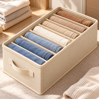 옷 바지 수납함 칸막이 옷장 정리함 청바지 속옷 접이식 분리 보관함