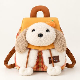 강아지 토끼 인형 체크 미니 백팩 데일리 가방
