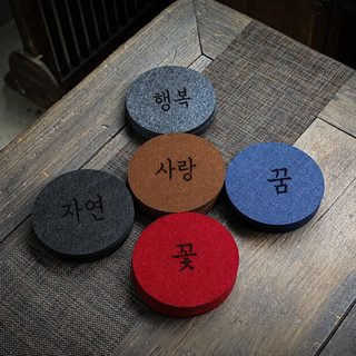 중국풍 펠트 컵받침 원형 흡수 방열 다도 주전자 받침 8~14cm
