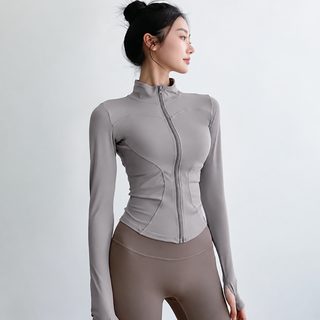 새로운 lulu 자외선 차단 속건 요가복 슬림 헬스 운동 야외 통기 고탄 요가