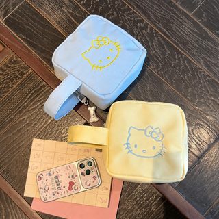 Hello Kitty 귀여운 이모 티슈 가방 여자 휴대용 생리대 수납 가방 파우치