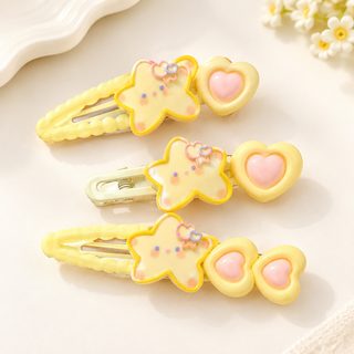 달콤하고 귀여운 별 머리핀 이마 앞머리 머리핀 어린이 머리핀 백합쇄 머리핀 오리 주둥이 집게 도매