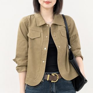 여성 봄가을 카라 포켓 긴팔 캐주얼 자켓