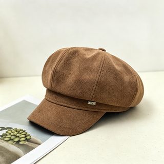 여성 가을 겨울 워싱 모직풍 팔각 베레모 한식 데일리 보온 조절 접이식 모