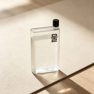 단층 투명 사각형 A5 납작한 물컵 플라스틱 얇고 가벼운 휴대용 야외 낚시