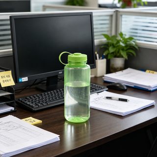 대용량 1000ml 단층 플라스틱 광구 물컵 야외 낚시 전용 대용량 휴대용 물주
