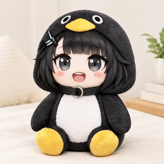 펭귄옷 봉제인형 소리나는 인형 무음 선택 선물용 25cm 40cm