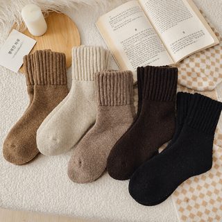 멜라데카 기모 두꺼운 튜브 양말 가을/겨울 양말 캐주얼 백합 여자 보온 땀
