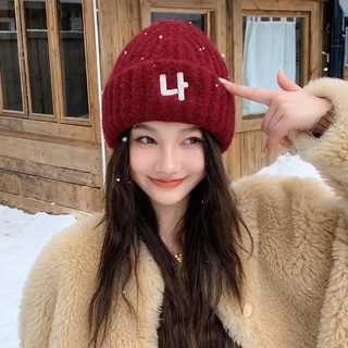 겨울 신상 캐주얼 보온모 방한 물세탁 비니 자모 털모자 한일계 백합 보온
