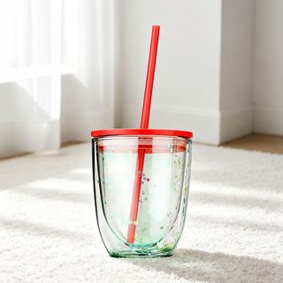 야외 낚시 용품 부대 이중 플라스틱 달걀 껍질 빨대 컵 어구 조합 판매 대용량 휴대용 수분 보충