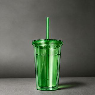 낚시 야외 휴대용 이중 빨대 컵 야외 낚시 보관 얼음물 차 음료 낙하 방지