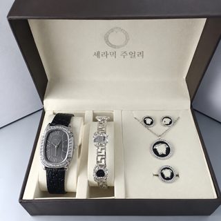 범가 시계 액세서리 5종 세트 신형 시계 여경 사치 여자 시계 빈티지 타원형