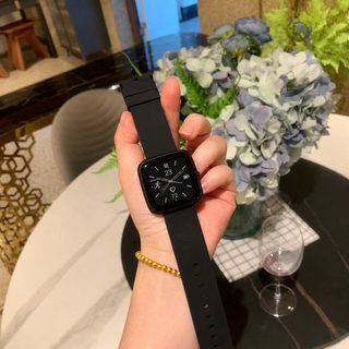 사각 실리콘 쿼츠 손목시계 미니멀 스포츠 학생용 아날로그 10m 방수 시계