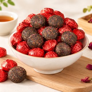 장미꽃 보이차 숙차 미니 타차 500g