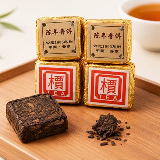 운남 보이차 숙차 미니 금벽돌 500g