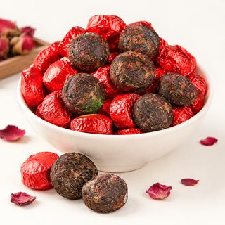 장미 보이차 숙차 미니 타차 500g