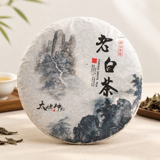 복정 고산 수미 백차병 원형 압축 잎차