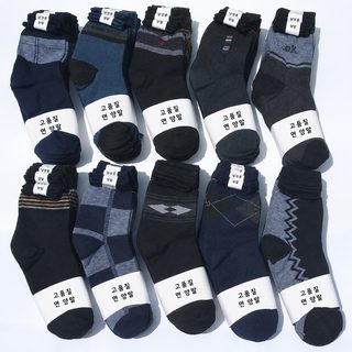 가을과 겨울에 두꺼운 남성 대발판 비즈니스 양말 작은 샹들리에 꽃양말 남