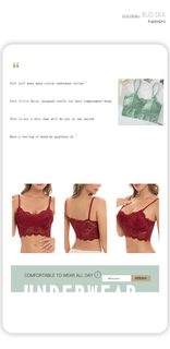 여성 레이스 브라탑 노출 방지 미니 캐미솔 백리스 밴드형 얇은 몰드컵 속