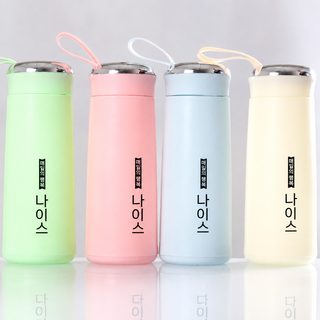 가공 마카롱 NICE 컵 400ml 유리 물컵 보온 밀봉 휴대용 나이스컵 맞춤형 로고