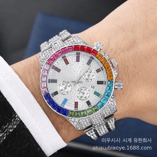 2022 신형 대외무역 가짜 세 눈 패션 컬러 다이아몬드 달력 다이아몬드 가득