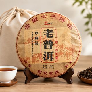운남 맹해 보이차 숙차 병차 357g 가정용 잎차