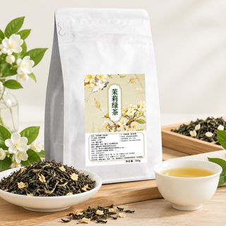 茉莉绿茶500g大包装茉香奶绿水果茶原料茶奶茶店摆摊专用茉莉花茶