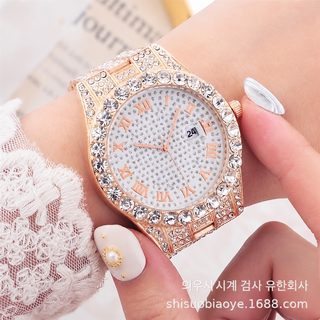 큰 시계판 시계 남성 시계 로마 눈금 강철 띠 남자 시계 만천성 비즈니스 캐
