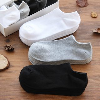 복지형 남자 양말 흑백 회색 단색 남자 짧은 양말 얕은 입 낮은 양말 일회용