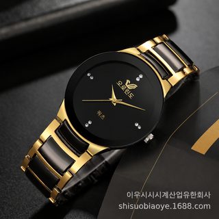 크로스보더 시계 여자 드릴 강철 밴드 현물 도매 모조 텅스텐 강철 심플 석