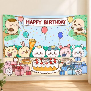 생일파티 캐릭터 배경천 포토존 촬영 배경막 PVC 현수막