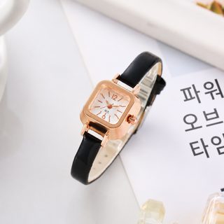 한국 심플 패션 ins풍 각설탕 학생 여성 기질 학원풍 문예 시계판 가느다란