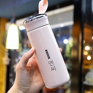 400ml 이중 유리 보온 물병 휴대용 텀블러 뚜껑 물컵 로고 인쇄 가능