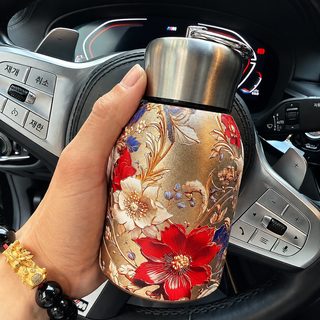 304 스테인리스 미니 보온컵 300ml 휴대용 손잡이 진공 보온 텀블러