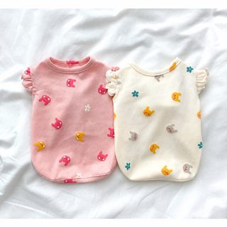 봄가을겨울 얇은 강아지 양발옷 중소형견 비숑 테디 털 방지 옷 고양이 소