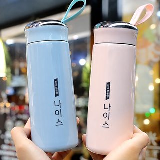 이중 유리컵 휴대용 손잡이 나이스컵 학생 랜덤컵 패션 이벤트 선물 유리