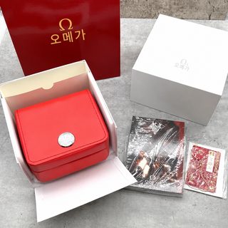 오메가 레드 공용 손목시계 보관함 풀세트 시계 포장 케이스