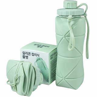 크로스보더 실리콘 접이식 물컵 휴대용 컵 야외 스포츠 여행 물병 신축 컵