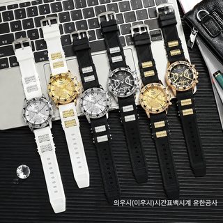새로운 캐주얼 패션 럭셔리 남성 석영 시계 스포츠 큰 시계판 가짜 세 눈 비
