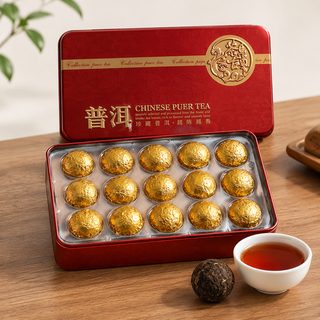 운남 보이차 숙차 미니 타차 개별포장 틴케이스 75g 15개입