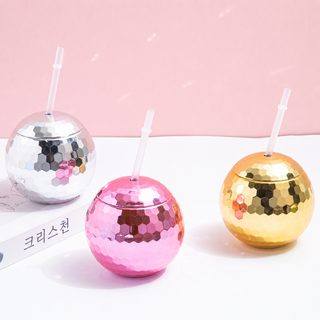 창의적이고 심플한 DISCO 볼 식수컵 600ML 공장 현물 도매 휴대용 벨트 덮개 신