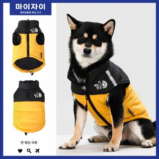 크로스보더 애완동물 옷 가을 겨울 보온 가후 강아지 솜옷 견인 큰 개 옷 애