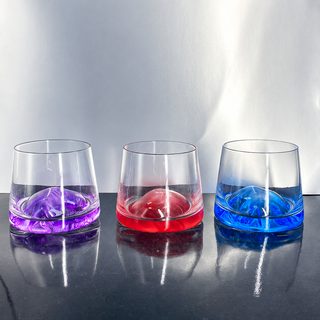 ins 바람 높은 용모치 후지산 컵 컬러 창의 관산 컵 유리잔 위스키 잔 양주잔