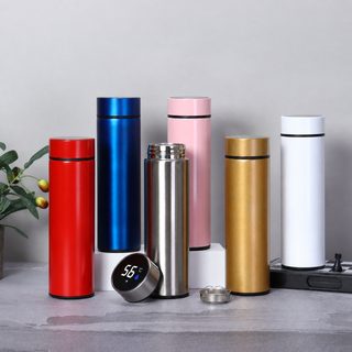 신형 304 스테인리스강 보온컵 스마트 현온 비즈니스 선물 컵 찻물 분리 담근 찻잔 심플 직컵