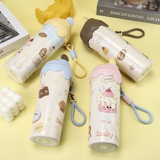316 귀여운 캐릭터 보온컵 물컵 신상 겨울 보빙 보냉 외출 선물 빨대컵 휴대용 컵