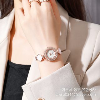 크로스보더 여학생 시계 태양화 다이아몬드 ins 학원풍 기질 작은 시계판 장